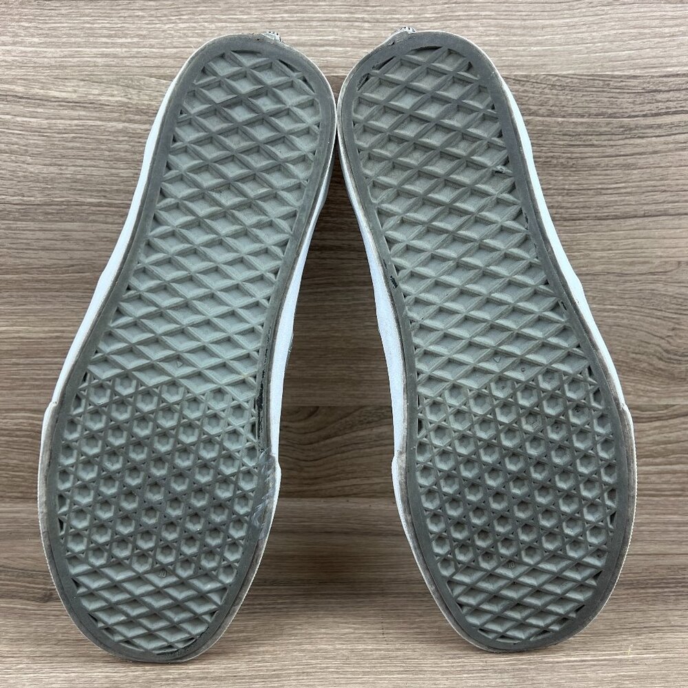 Vans Off The Wall Women's Gray & White Glitter Slip On Sneakers Shoe - Picture 7 of 8